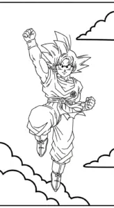 tranh tô màu Songoku cho bé 4 tuổi