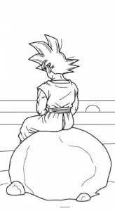 hình tô màu Songoku cho bé 4 tuổi miễn phí