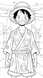 tranh tô màu Luffy pdf