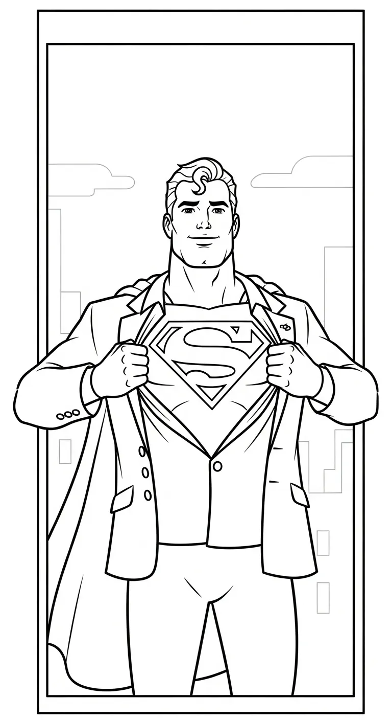 tải hình tô màu Tranh Tô Màu Superman pdf