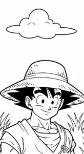 tải hình tô màu Songoku cho bé 7 tuổi