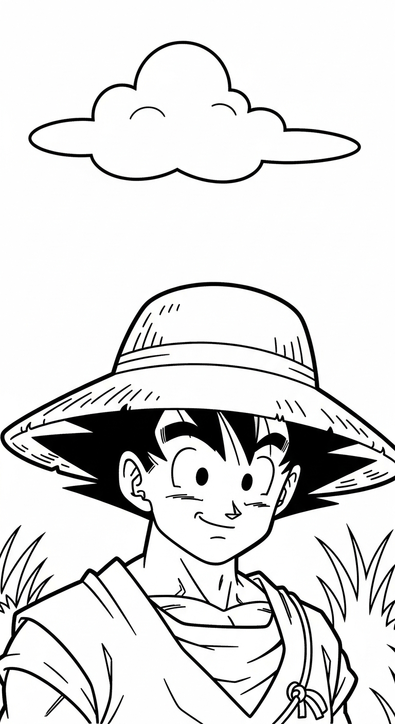 tải hình tô màu Songoku cho bé 7 tuổi