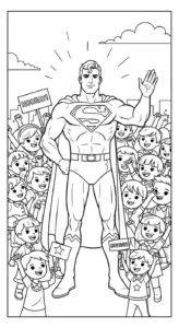 hình tô màu Tranh Tô Màu Superman cho bé mới nhất