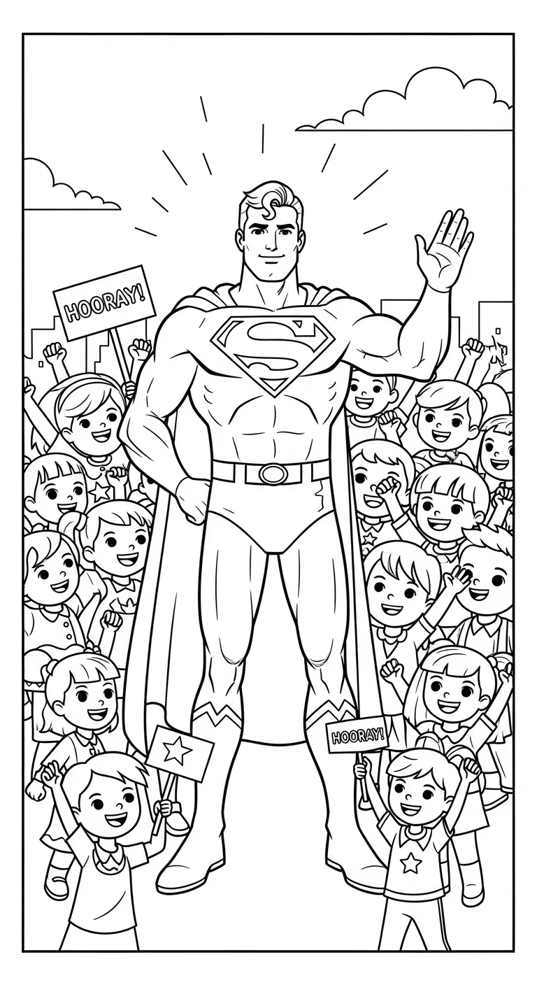hình tô màu Tranh Tô Màu Superman cho bé mới nhất