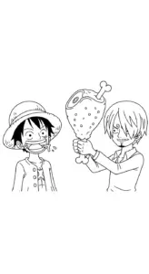 tải tranh tô màu Luffy