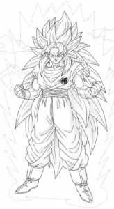 tải hình tô màu Songoku cho bé 5 tuổi