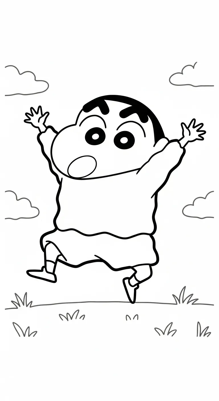 in tranh tô màu Tranh Tô Màu Shin