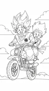tải tranh tô màu Songoku chất lượng cao