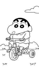 file pdf tranh tô màu Tranh Tô Màu Shin cho bé