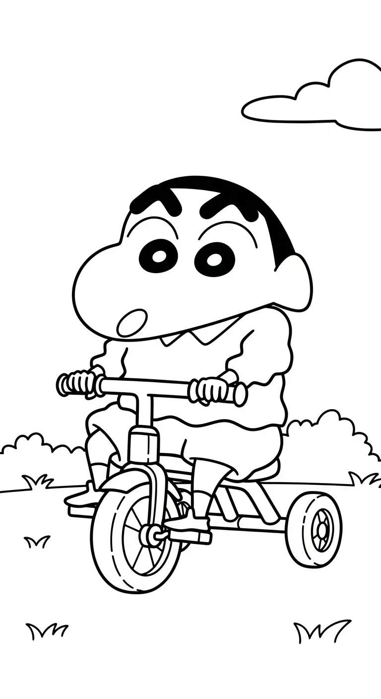 file pdf tranh tô màu Tranh Tô Màu Shin cho bé