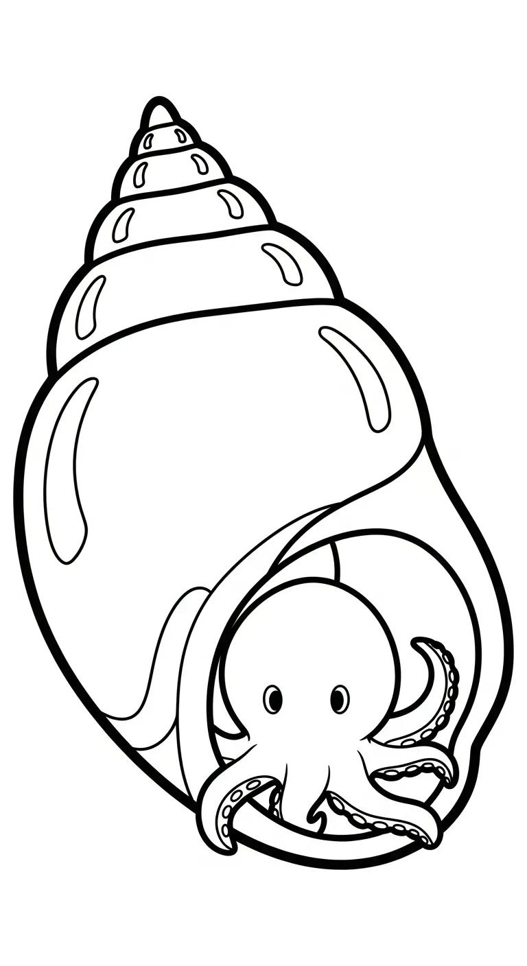 file pdf tranh tô màu Bạch Tuộc cho bé
