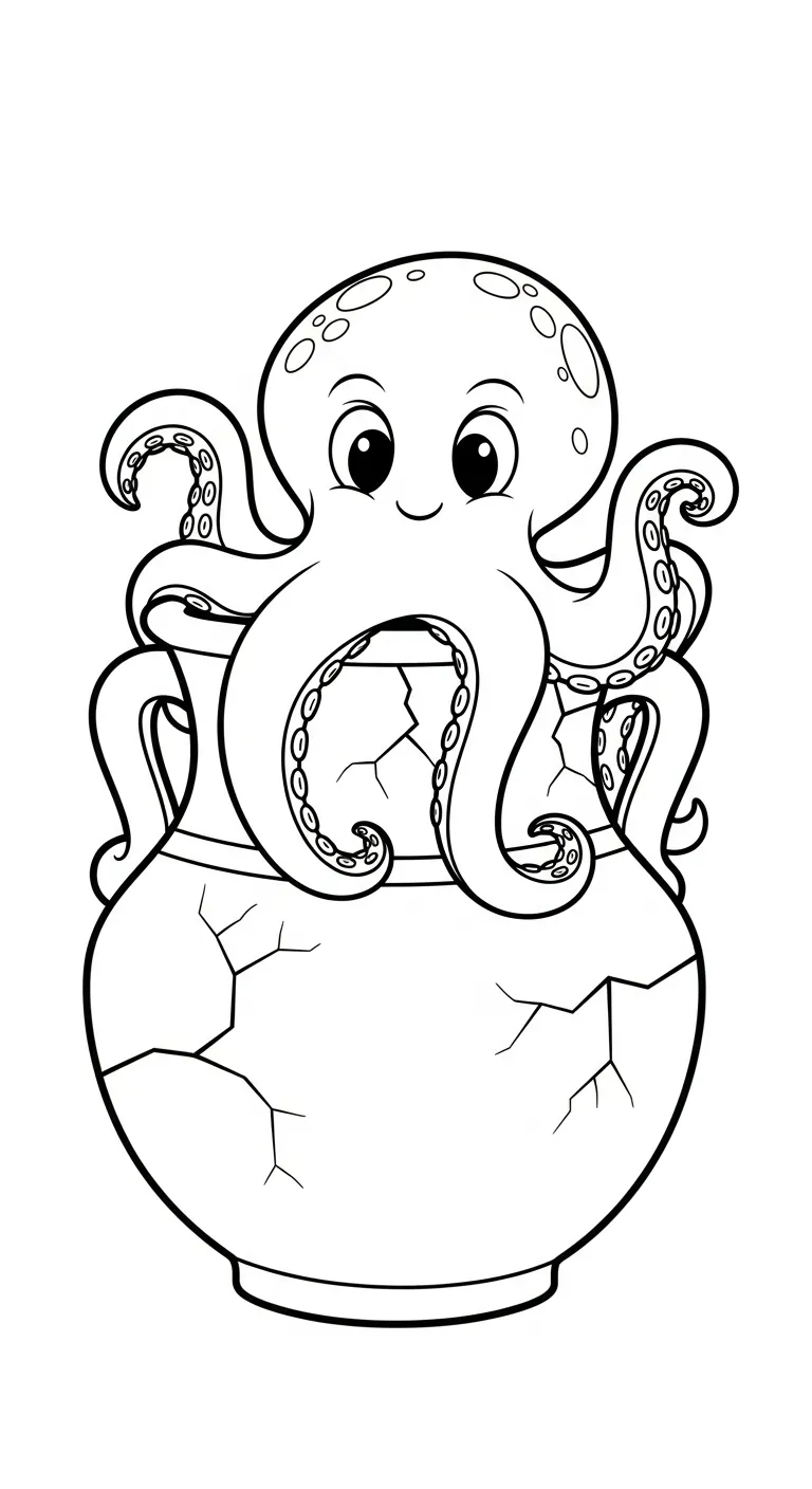 tải hình tô màu Bạch Tuộc cho bé 3 tuổi