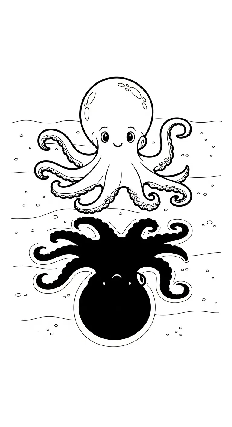 hình tô màu Bạch Tuộc cho bé 3 tuổi miễn phí