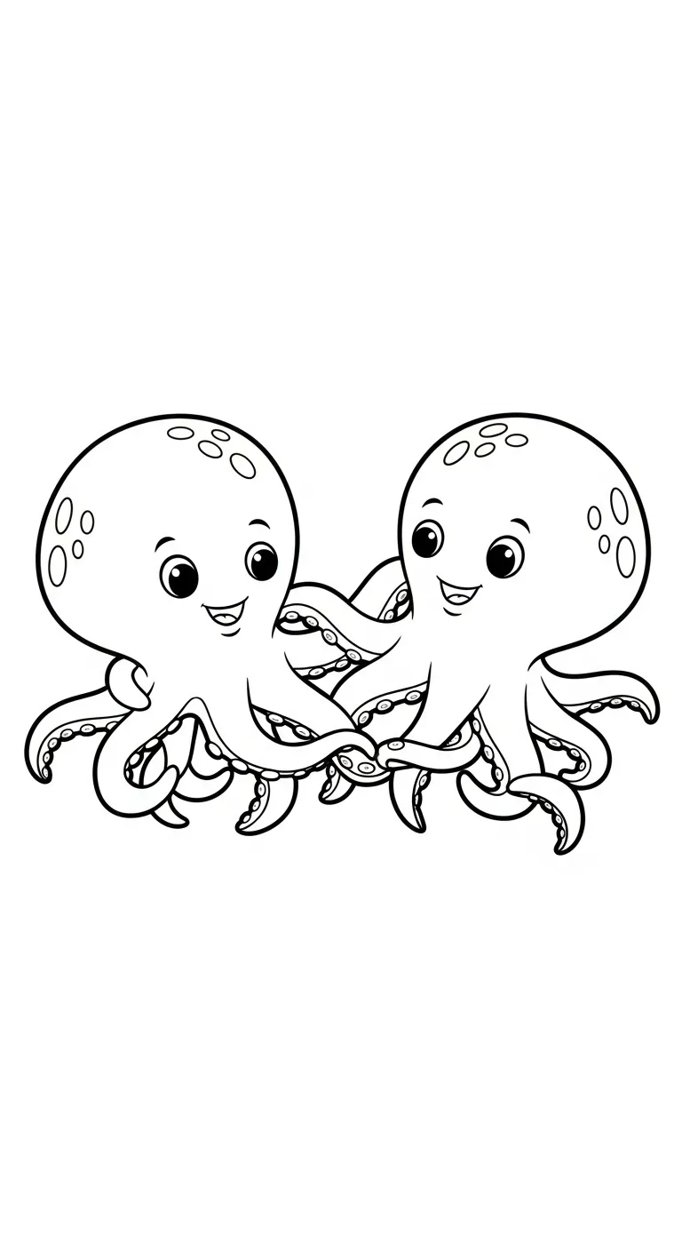 tranh tô màu Bạch Tuộc cho bé tải về