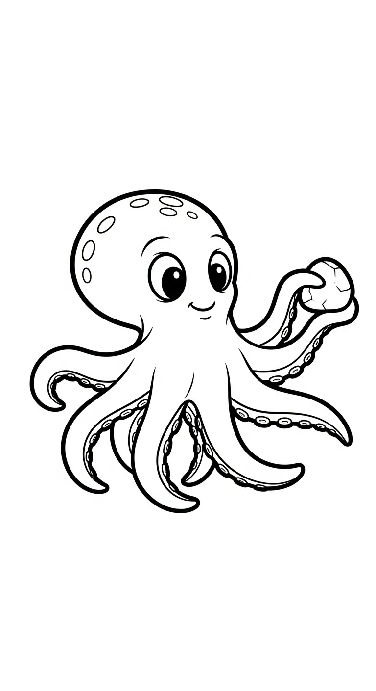 tải hình tô màu Bạch Tuộc cho bé 6 tuổi