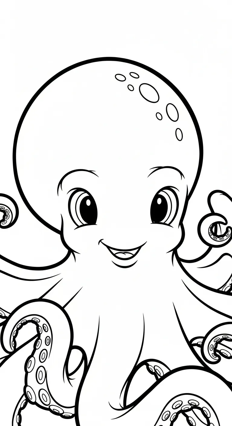 tải hình tô màu Bạch Tuộc cho bé 7 tuổi