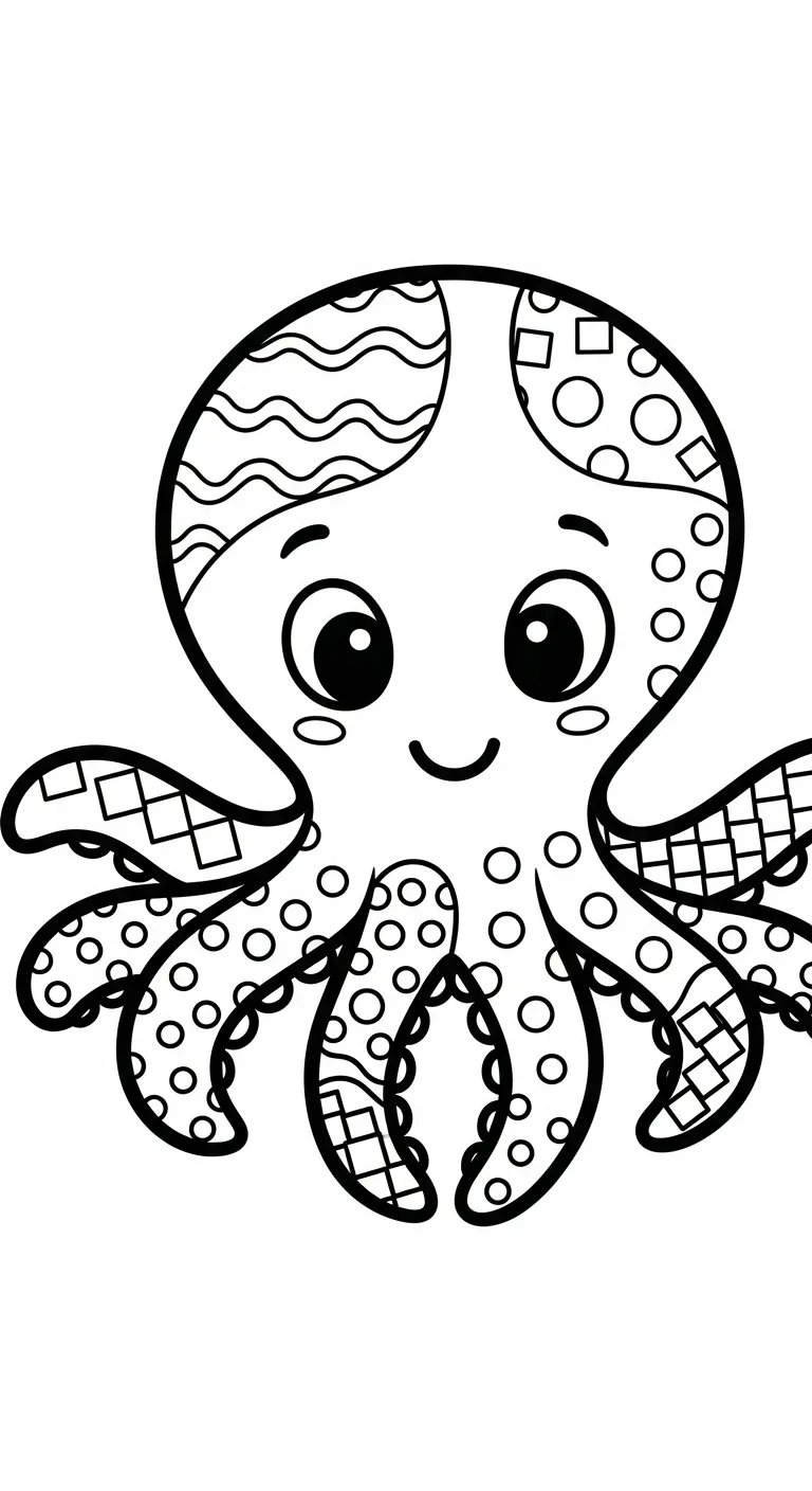 tải tranh tô màu Bạch Tuộc cho bé 5 tuổi 1