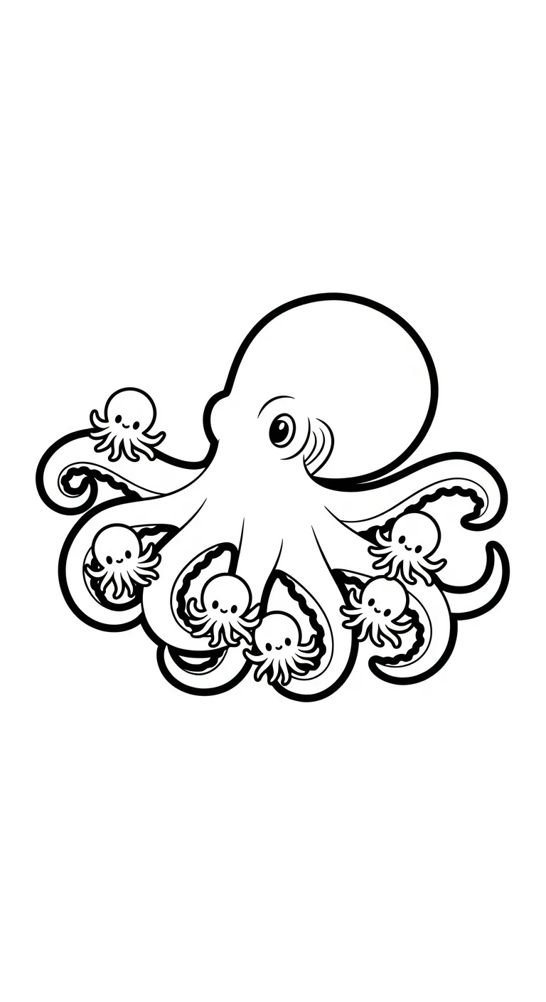 tải hình tô màu Bạch Tuộc chất lượng cao
