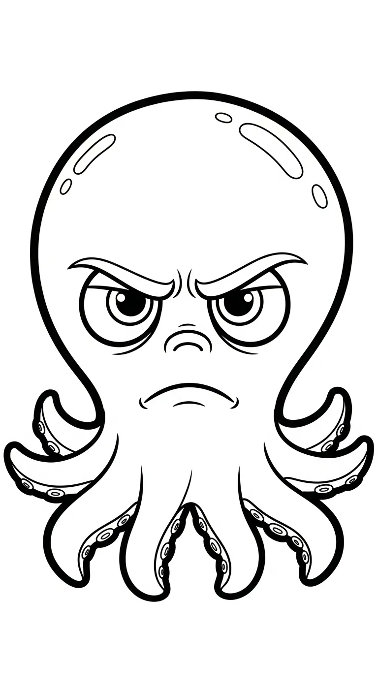 download tranh tô màu Bạch Tuộc miễn phí