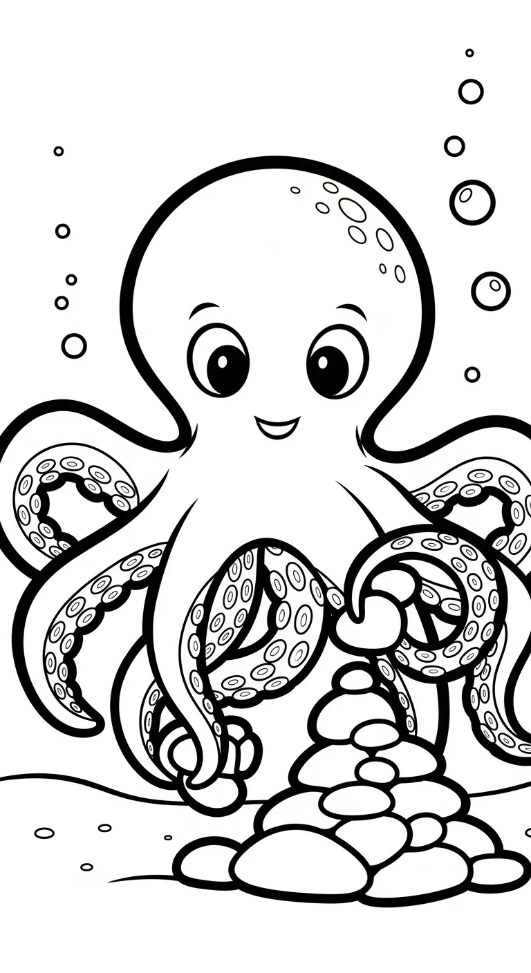 tải hình tô màu Bạch Tuộc cho bé 4 tuổi