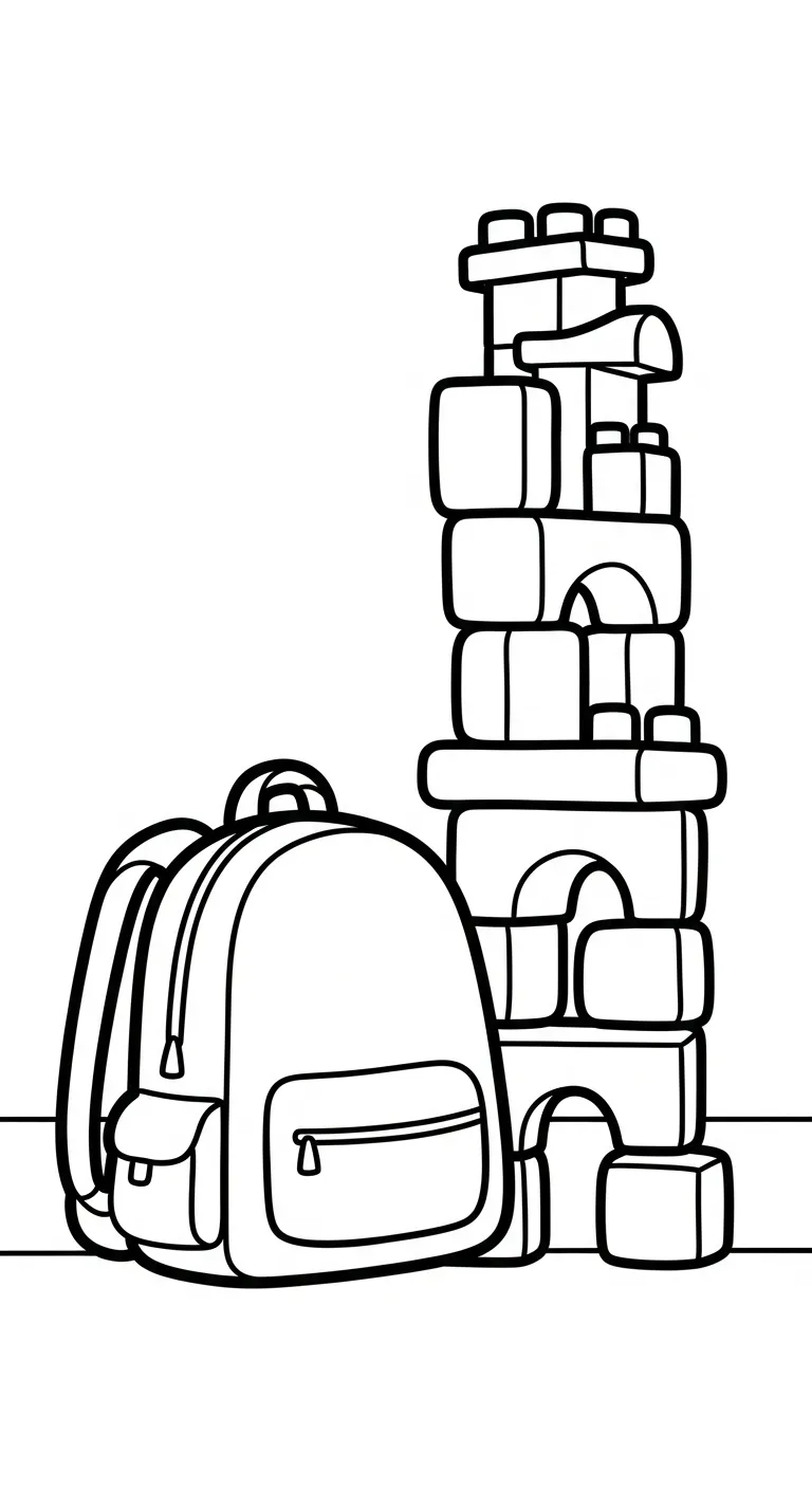 in tranh tô màu Tranh Tô Màu Balo cho bé 5 tuổi