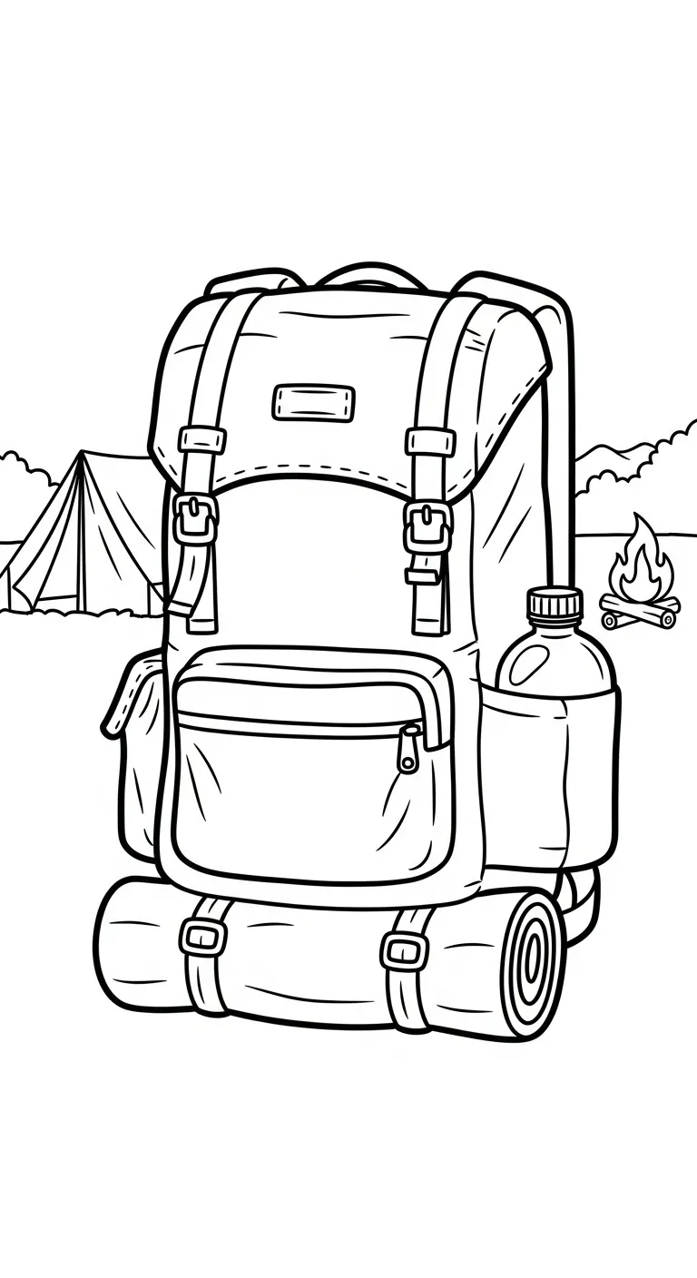 in hình tô màu Tranh Tô Màu Balo khổ A4