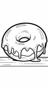 tải tranh tô màu Tranh Tô Màu Bánh Donut cho bé 7 tuổi