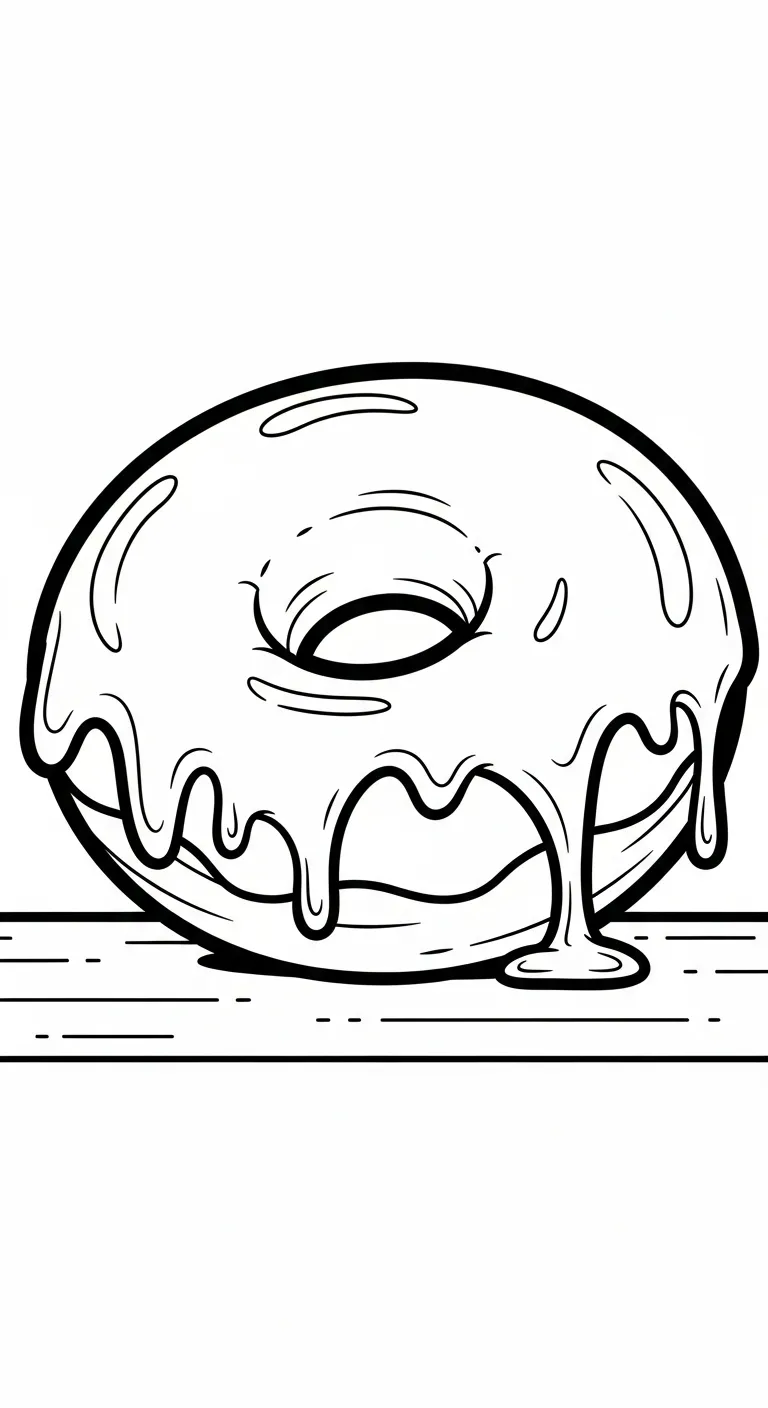 tải tranh tô màu Tranh Tô Màu Bánh Donut cho bé 7 tuổi