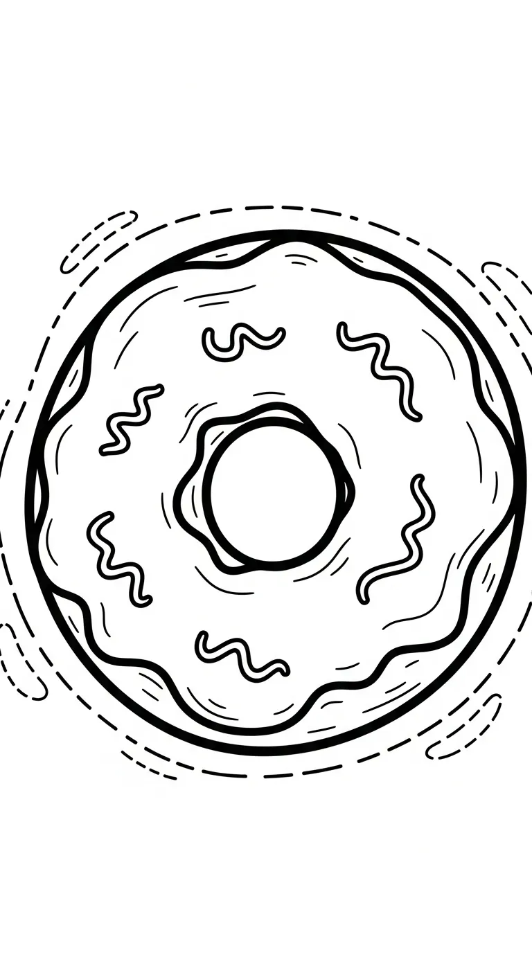 tải tranh tô màu Tranh Tô Màu Bánh Donut cho bé