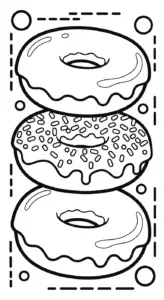 hình tô màu Tranh Tô Màu Bánh Donut tập tô