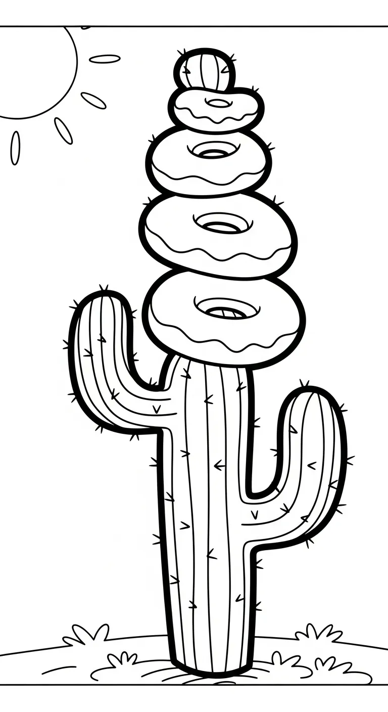 tải tranh tô màu Tranh Tô Màu Bánh Donut