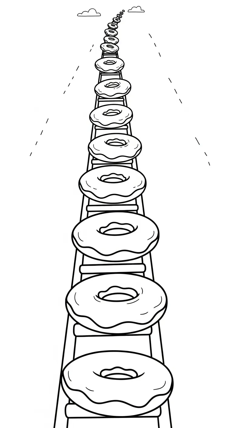 tải hình tô màu Tranh Tô Màu Bánh Donut không mất tiền