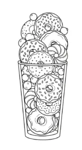 hình tô màu Tranh Tô Màu Bánh Donut in ngay