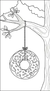 hình tô màu Tranh Tô Màu Bánh Donut cho bé tải về