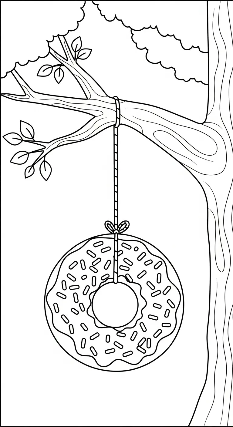 hình tô màu Tranh Tô Màu Bánh Donut cho bé tải về