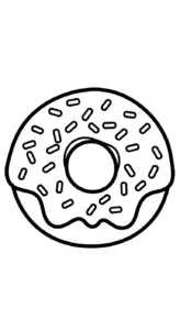 in tranh tô màu Tranh Tô Màu Bánh Donut khổ A4