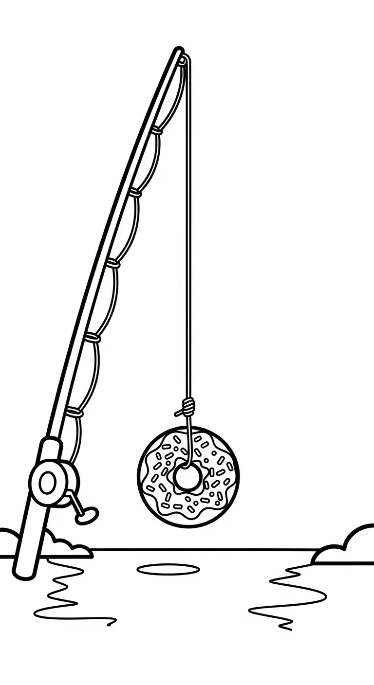 in hình tô màu Tranh Tô Màu Bánh Donut cho bé 6 tuổi