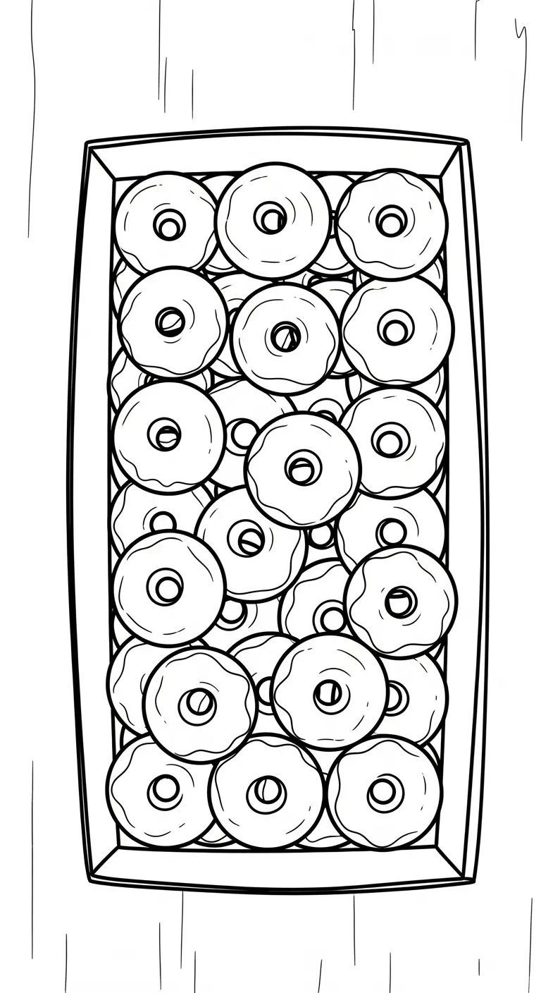 mẫu in hình tô màu Tranh Tô Màu Bánh Donut cho bé