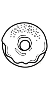 hình tô màu Tranh Tô Màu Bánh Donut cho bé tải miễn phí