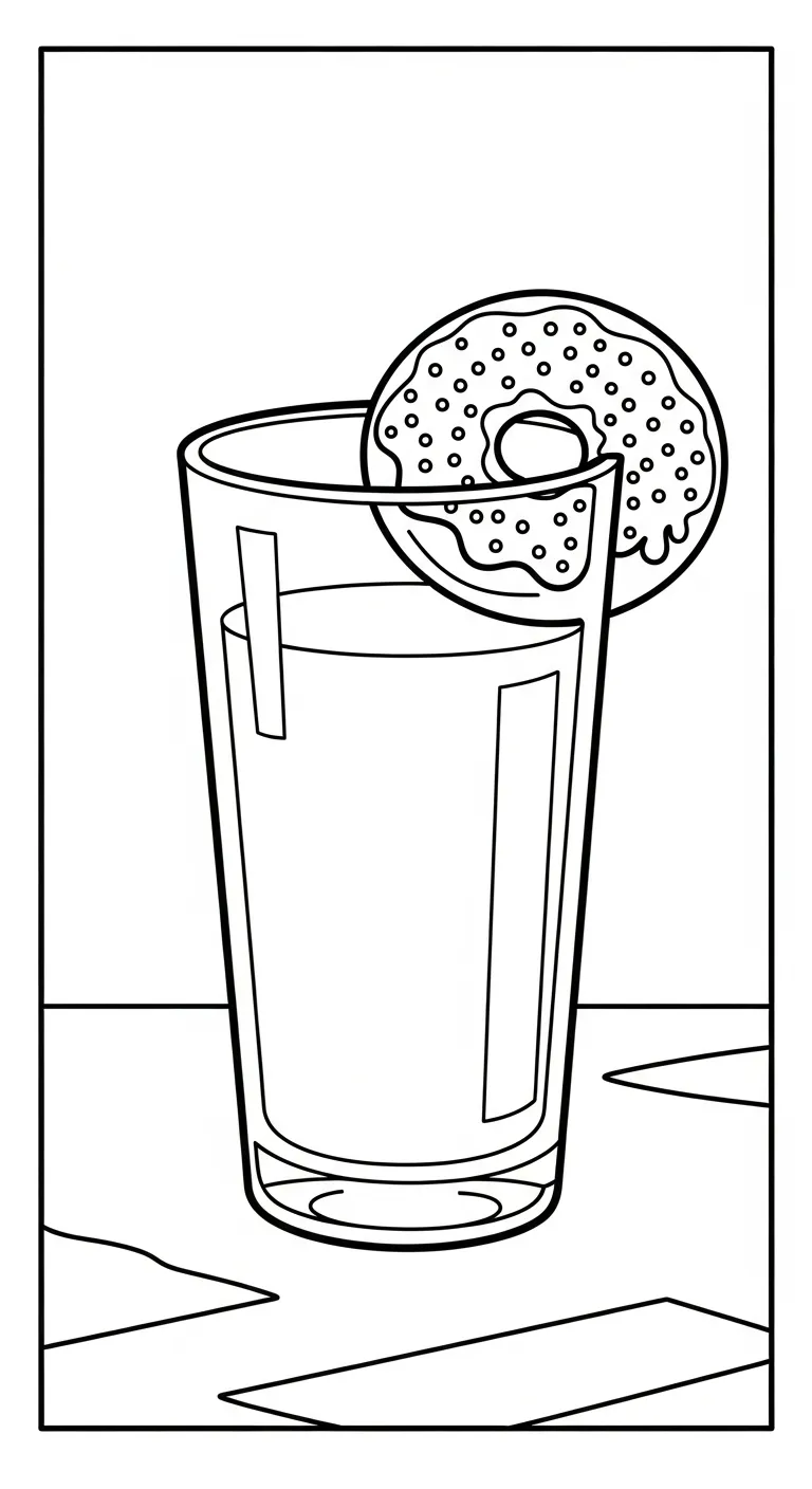 tải tranh tô màu Tranh Tô Màu Bánh Donut cho bé 3 tuổi