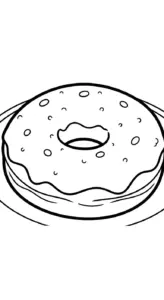 tranh tô màu Tranh Tô Màu Bánh Donut cho bé 7 tuổi miễn phí