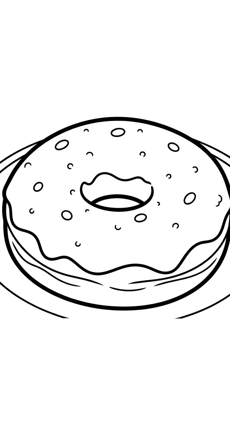 tranh tô màu Tranh Tô Màu Bánh Donut cho bé 7 tuổi miễn phí