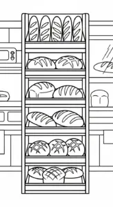 tranh tô màu Tranh Tô Màu Bánh Mì cho bé 4 tuổi miễn phí