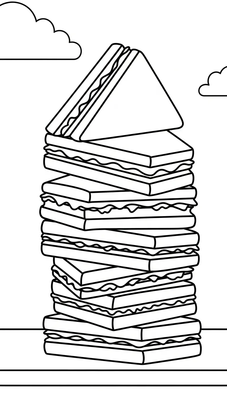 tải hình tô màu Tranh Tô Màu Bánh Mì cho bé 5 tuổi
