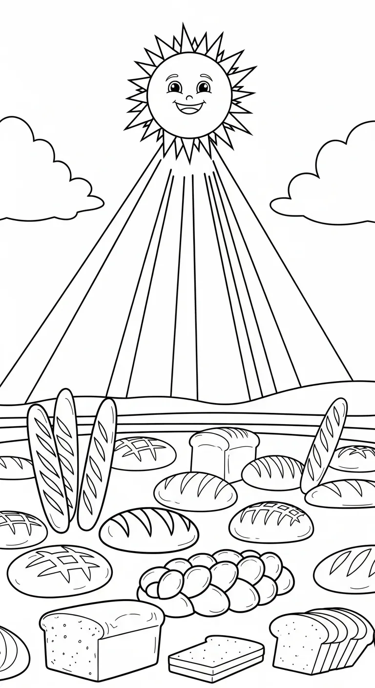 tải tranh tô màu Tranh Tô Màu Bánh Mì