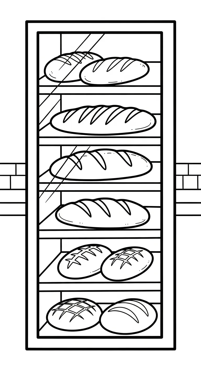 in tranh tô màu Tranh Tô Màu Bánh Mì cho bé 7 tuổi 1
