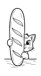 hình tô màu Tranh Tô Màu Bánh Mì cho trẻ em