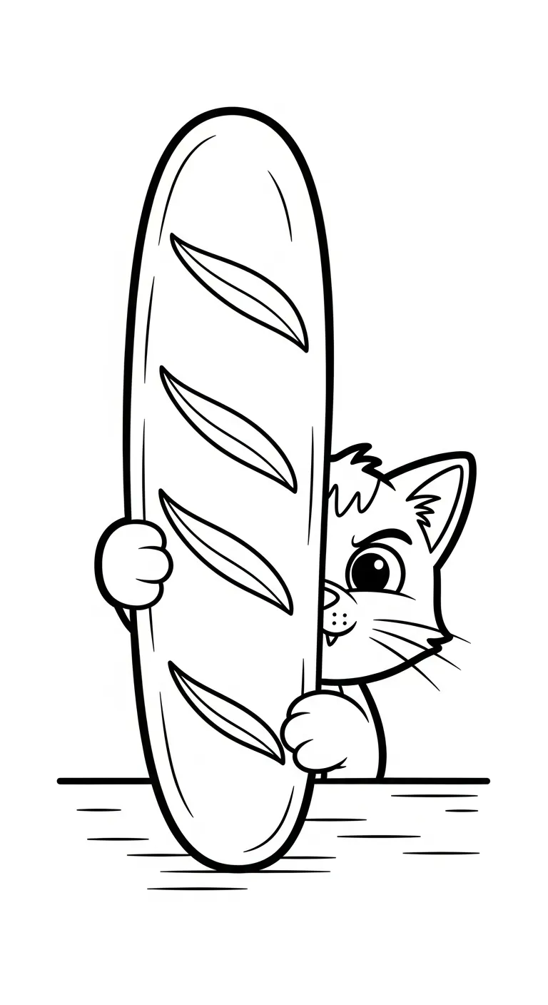 hình tô màu Tranh Tô Màu Bánh Mì cho trẻ em