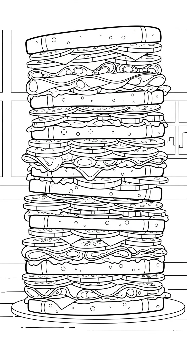 tranh tô màu Tranh Tô Màu Bánh Mì pdf