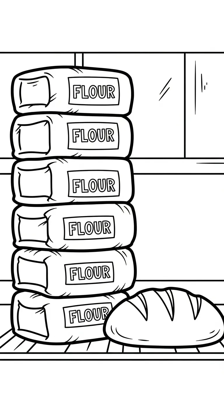 mẫu tranh tô màu Tranh Tô Màu Bánh Mì cho bé